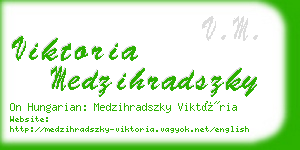 viktoria medzihradszky business card